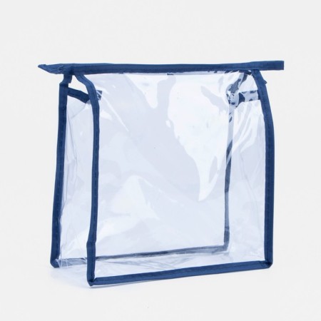Lightning cosmetic bag, blue/transparent color-1