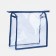 Lightning cosmetic bag, blue/transparent color
