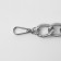 A chain for a bag, with carbines, metal, ribbed, 27 × 20 mm, 60 cm, silver color