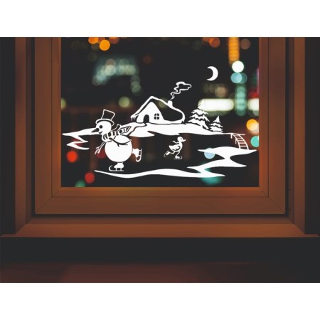 Decorative sticker for windows "Skates" 50x29 cm