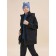 Windbreaker for boys, height 134 cm, black color