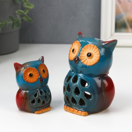 Ceramics "Two Blue Filin" Ceramics Set 2 pcs 7x5x5 10.5x7x8 cm-2