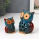 Ceramics "Two Blue Filin" Ceramics Set 2 pcs 7x5x5 10.5x7x8 cm
