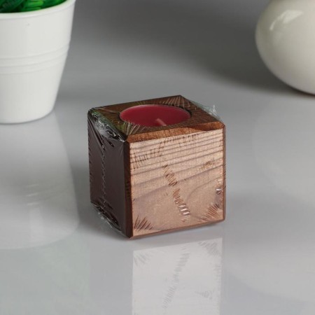 Decorative candlestick "Mokko", with a candle "Cherry"-1