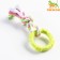 Chewing toy with a rope "piece of the sun", 8 cm, yellow