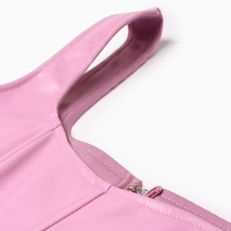 Women's corset leather, p. M, pink-6