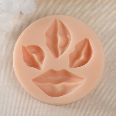 Mold Silicon "Lips" 4.5x2.5x1.2 2.7x1.8x1.1 3x1.8x1.1 3.5x2.2x1.1 cm-1