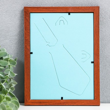 Photo frame 15x21 cm pine, red tree (plastic screen)-2