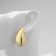 Earrings Metal "drop", color gold