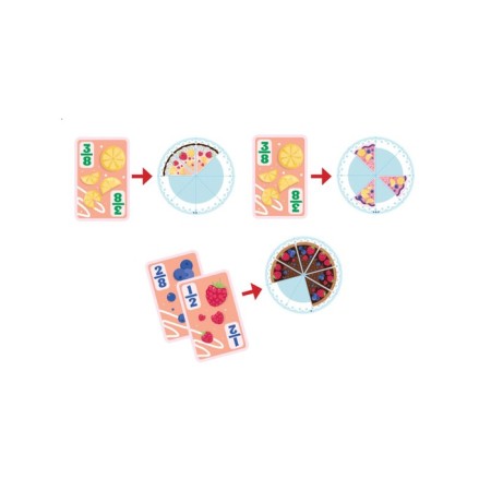Board game "Cake on plates! Learn fractions on cakes "-3
