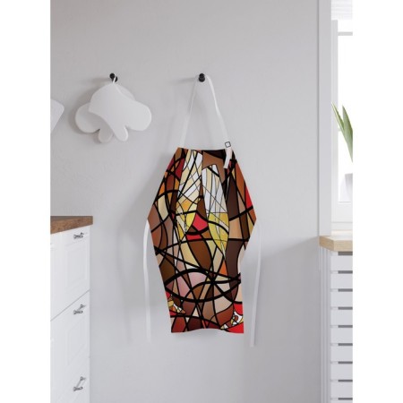Apron kitchen with a photo print "Abstract glasses", adjustable, size OS-1