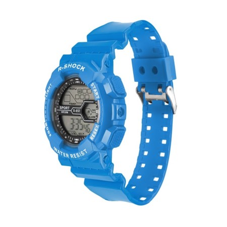 Watch is electronic, waterproof, blue-2