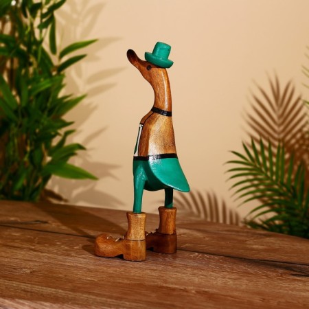 Souvenir "Duck in overalls" wood 27 cm-1