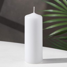 Candle - cylinder, 4x12 cm, 15 hours, white