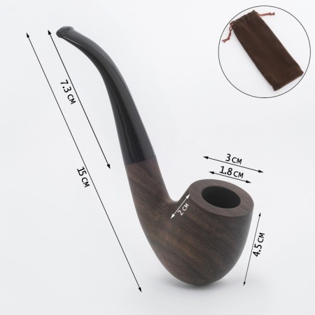 Cooling tube for tobacco "Commander premium", classic, hole D-1.8 cm, length 15 cm 7986