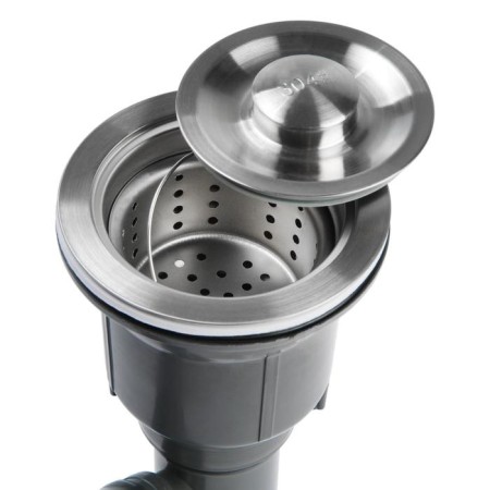 Kitchen sink Gerhans K35043b, Soldress, 500x430x220 mm, with siphone, color graphite-5