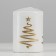 Candle - Cylinder "Christmas tree", 5.6x8 cm, white with gold