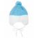 A cap on ties with a pompom Children's Amarobaby Pure Love Wind, with a lining, size 46-48 cm, blue color