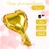 Foil ball 5 "heart", gold