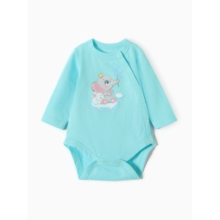 Body baby with long sleeve, mint color, height 68