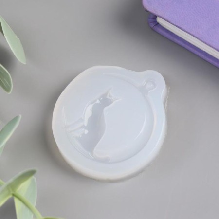 Mold Silicon "Month and Cat" 4.5x4 cm-1