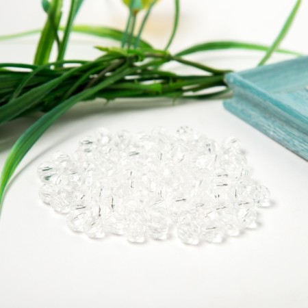 Acrylic beads "Round" 8 mm, 25 gr. transparent-2