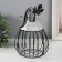 Vazon Metal souvenir, ceramics "Pumpkin with a leaf" Black with white 14.3x14.3x21 cm