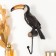 Decorative polystone varnish "Tukan" 16x7.5x23 cm hook