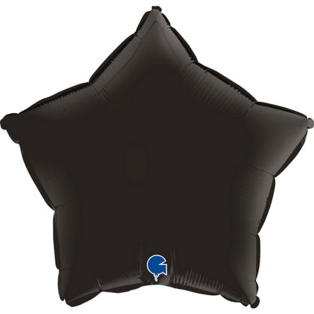 Foil ball 18 "Black satin", star
