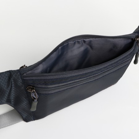 Lightning waist bag, 2 outer pockets, black color-4