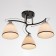 Sarri gallop chandelier 3x60W E27 Black-Khrom 25x43x43 cm.