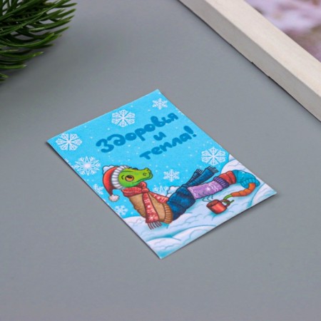 Postcard with seeds "grow itself" "health and heat" 5*7cm-1