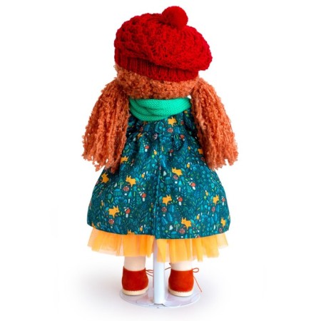 Soft doll "Iva in a hat and scarf", 38 cm-2