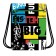 Board bag for boys, size 38x48 cm