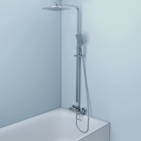 Shower mixer IDDIS BILD BILSB1Fi06, 350x200x1400 mm, with the upper shower, chrome-5