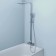 Shower mixer IDDIS BILD BILSB1Fi06, 350x200x1400 mm, with the upper shower, chrome