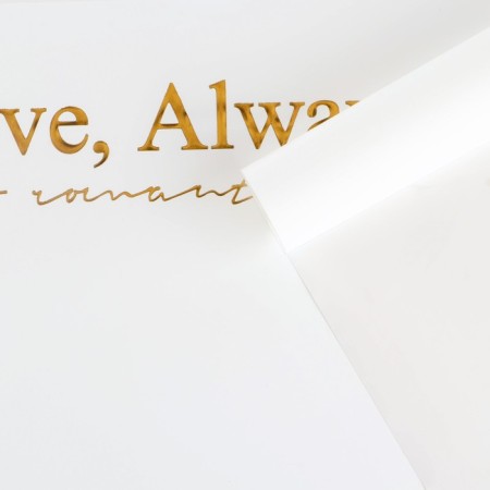 Flower film packaging with embossing "Always", 50 x 57 cm-3