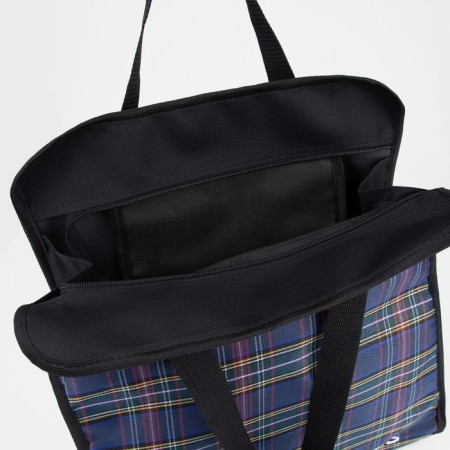 Lightning bag, external pocket, black/blue color-2