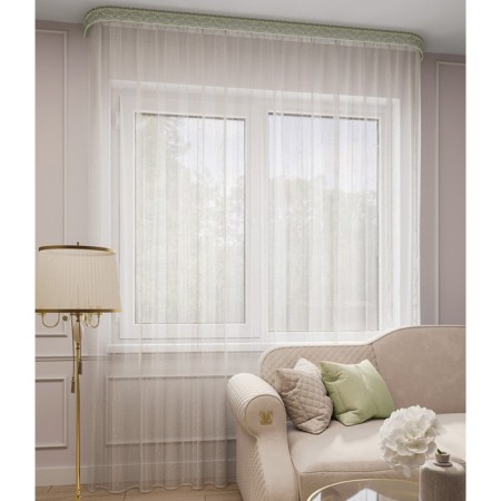 Tulle "Line", size 500x280 cm, white color