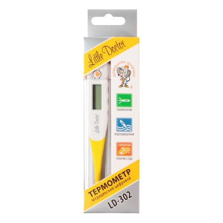 Electronic thermometer Little Doctor LD-302, waterproof, with a flexible tip, memory-3