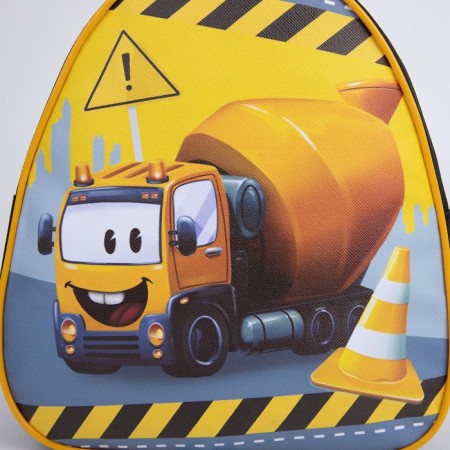 Baby backpack for the boy "Cheerful truck", 23x20.5 cm, lightning department-2