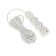 Extension cord Luazon Lighting Eco, 3 sockets, 6 m, 10 A, 2200 W, PVS 3x0.75 mm2, with salary, white