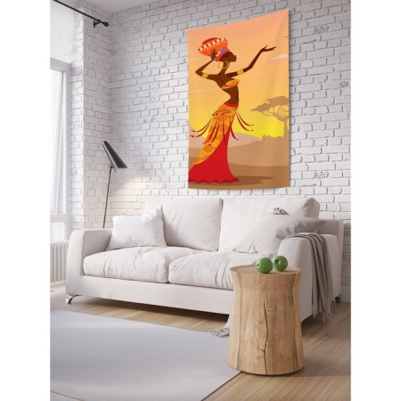 Decorative panel with photo printing "African riddle", vertical, size 150x200 cm