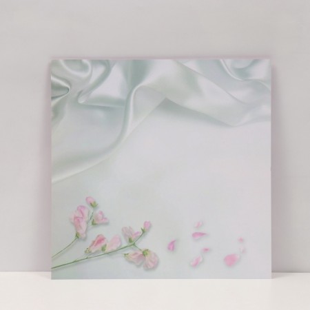 Photophone bilateral cardboard density 350 g "silk, lace and flowers" 50x50 cm-3