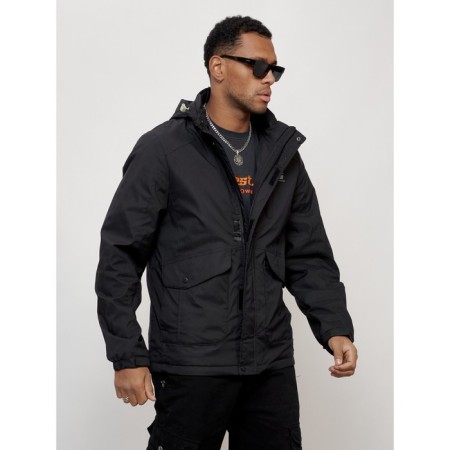Sports male jacket, size 48, black color-11