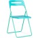 Fold plastic stool, metal/plastic, blue/blue 43x46x81 cm
