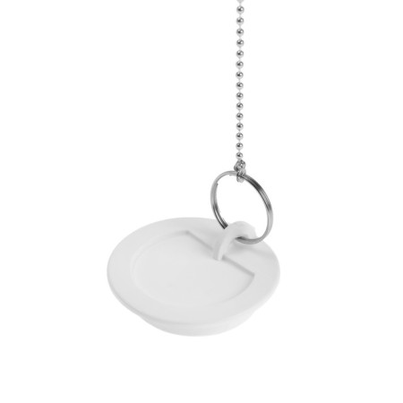 MasterProf bathtub plug IS. 110648, D = 45 mm, PVC, with chronic. chain, white-3