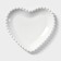 Ceramic “Heart” plate, 16.5 × 15.5 cm, white color