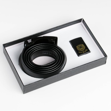 Gift set "Tiger": belt and gasoline lighter-2