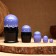 Matryoshka 5-doll "festive purple" with God's cow 10-11 cm